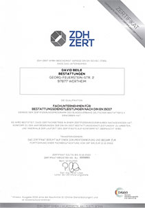 Beile ZDH Zertifikat
